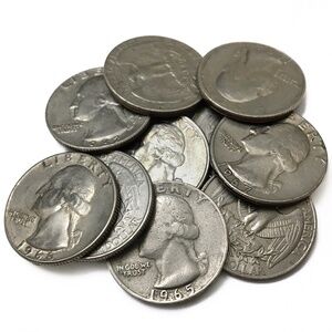 Vintage USA 25-Cent Coins